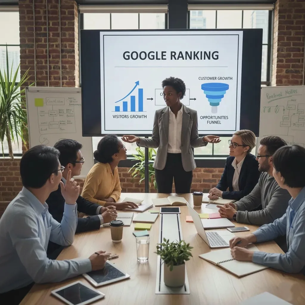 Business success and growth chart